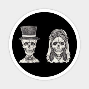 Couple love wedding skull. Magnet